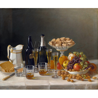 РЕПРОДУКЦИИ НА КАРТИНИ Вино, сирене и плодове (1857)